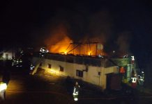 Incendiu la Homorod. Au fost evacuate 30 de bovine