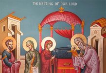Întâmpinarea Domnului în Templu: ,,…După Legea lui Moise, L-au adus pe Prunc la Ierusalim ca să-L pună înaintea Domnului”