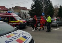 Foto. Accident în centrul Făgăraşului