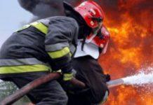 Incendiu în Făgăraş, pe strada D-na Stanca. Foto arhivă