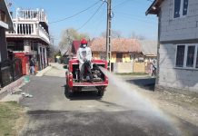 Primăria Lisa a dezinfectat străzile din cartierul Domneasca. Aici 6 persoane sunt în izolare la domiciliu
