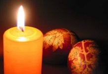 Simboluri pascale: crucea, lumânarea de Înviere, pasca, ouă roşii, mielul