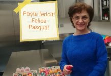 FOTO. Făgărăşeancă, voluntar la Sant’Egidio din Roma. Ouă roşii împărţite săracilor din Roma de Paştile Ortodox