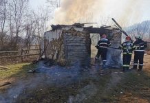 Incendiu la Şinca Nouă. O femeie a fost găsită moartă în casă de pompieri