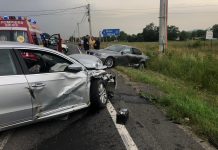 Foto. Accident rutier pe DN 1, la Ucea de Jos