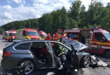 Foto. Grav accident rutier pe DN1, la Perşani, cu 7 victime. S-a solicitat elicopterul de la Tg-Mureş