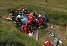 Video. O victimă a ccidentului de la Perşani a decedat, iar alta a fost transportată cu elicopterul la Tg-Mureş