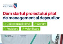 Proiect pilot la Victoria pentru reciclarea deşeurilor. Oraşul a primit o autoutilitară de la firma parteneră, FEPRA EPR