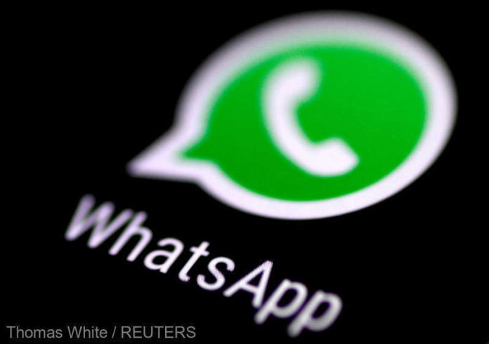 FILE PHOTO: FILE PHOTO: The WhatsApp messaging application is seen on a phone screen