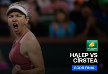 Simona Halep a învins-o pe Sorana Cîrstea la Indian Wells. Simona va juca în sferturi împotriva Petrei Martic (79 WTA)