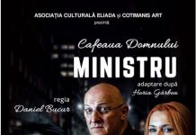 Vineri, 29 aprilie, ora 16.00: ,,Cafeaua Domnului Ministru“ cu maestrul Constantin Cotimanis la Arpașu de Jos. Spectacolul are scop umanitar