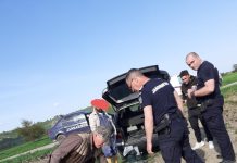 Foto. Doi braconeri prinși la pescuit pe Olt. Acțiune organizată de AVPS Făgăraș și jandarmi