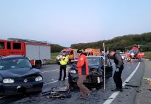 Accident grav pe DN 13, între Fișer și Bunești, soldat cu 4 victime, una încarcerată