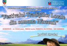 Sărbătoare la Hârseni. Festivalul tradiţiilor locale va avea loc, duminică, pe stadion