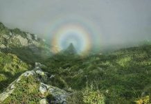 Fenomen rar surprins în Munții Făgăraș. ,,Efectul Gloria“, fotografiat în zona Lacului Avrig