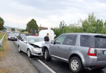 Accident rutier pe DN1, în apropiere de intersecția spre Transfăgărășan
