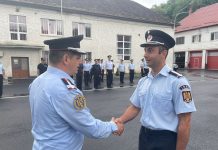 Foto. Mai mulți pompieri au fost avansați în grad. Festivitate la sediul ISU Brașov