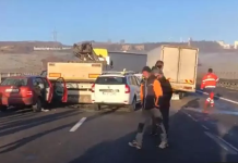 Accident în lanț pe Autostrada Transilvaniei. 13 mașini au fost implicate