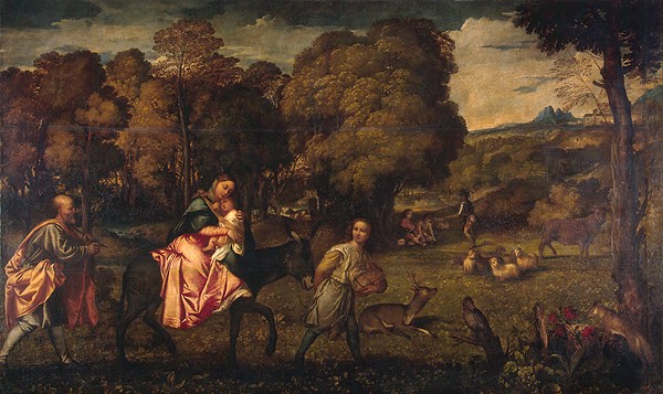 GJ-245;0; Tiziano (Tiziano Vecellio). The Flight into Egypt.
