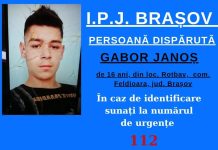 Adolescent din Rotbav dat dispărut. Dacă îl vedeți sunați la 112