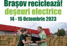 14 octombrie – Ziua Internațională a Deșeurilor Electrice. Campania ADI ,,ISO Mediu“ și partenerii săi va fi organizată la Brașov