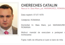 Cătălin Cherecheș, dat în urmărire generală după ce a fost condamnat la 5 ani de închisoare cu executare