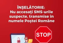 Noi înșelăciuni în numele Poștei Române. Nu accesați link-ul!