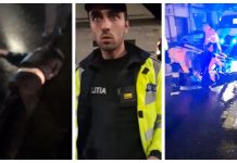 Video. Nepăsarea polițiștilor. Victima unui accident petrecut în faţa sediului Poliţiei Codlea, în comă, lăsată pe caldarâm 23 minute, dar ,,păzită“ de poliţişti cu mâinile în buzunare. ,,Nici măcar nu i-au luat pulsul“ spun martorii