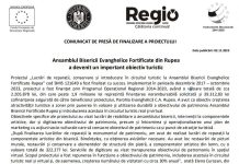 Comunicat. Ansamblul Bisericii Evanghelice Fortificate din Rupea a devenit un important obiectiv turistic. Proiectul finanțat prin POR 2014-2020 a fost finalizat