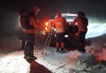 Video. Patru turiști s-au rătăcit în zona Vf. Negoiu. După 8 ore de marș prin zăpadă, salvamontiștii i-au salvat