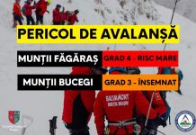 Salvamontiștii averizează: Risc mare de avalanșă în Munții Făgăraș