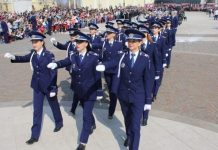 Ziua Poliţiei Române de Buna Vestire. Simbolul sărbătorii se afla pe primul steag al Marii Agii
