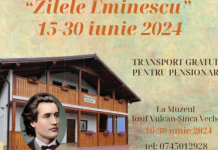 Eveniment la Muzeul Iosif Vulcan din Șinca Veche: ,,Celebrarea elitelor culturale: Mihai Eminescu, Iosif Vulcan și Samuil Vulcan“