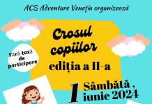 Crosul copiilor la Veneția de Jos. Manifestarea va avea loc la 1 iunie, iar inscrierile se pot face până la 30 mai