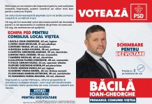 Ioan Băcilă, candidatul PSD pentru Comuna Viștea: ,,Schimbarea înseamnă dezvoltare!“