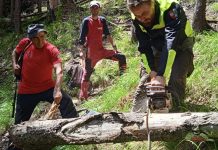 Salvamontiștii de la Victoria din cadrul Salvaspeo Brașov efectuează lucrări pe traseul Muchia Drăgușului