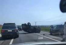 Accident în lanț pe DN1, la Bradu
