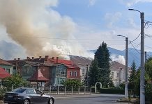 Foto. Incendiu la restaurantul Paradis din Victoria