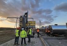 PNL: Secretarul de Stat Irinel Ionel Scrioșteanu: vizita de lucru pe șantierul Secțiunii 3 a Autostrăzii Sibiu-Pitești A1