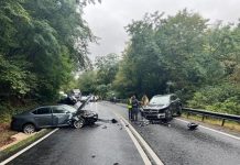 Foto. Accident rutier grav pe DN1, la Hula Bradului, cu trei victime