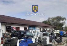 Foto. La Făgăraș, ,,afacerea“ unui bărbat, călcată de polițiști. Pentru dezmembrări auto fără autorizație, făgărășeanul are acum dosar penal