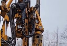 Video. Se lucrează la Autostrada Sibiu-Făgăraș. Turcii au turnat primul pilon forat, în zona Sâmbăta de Sus