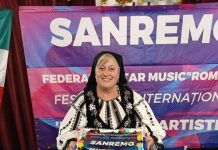 Foto și Video. Prezență artistică făgărășeană la festivalul de la Sanremo. Mioara Marinca a primit trofeul festivalului pentru doina ,,Singura la mama una”
