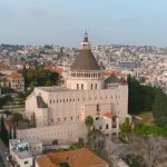 Drone view from basilica of the annunciation, Nazareth Galilee, israel