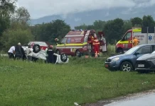 Accident rutier pe DJ 104A, la Copăcel. Patru persoane din nouă au primit îngrijiri medicale