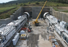 Calea ferată Brașov – Sighișoara: Imagini video din interiorul cârtițelor care forează mega-tunelurile gemene de la Racoș, de 7 kilometri