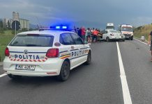 Accident rutier pe DN1, la ieșirea din Codlea. Patru mașini implicate, iar trei persoane primesc îngrijiri medicale