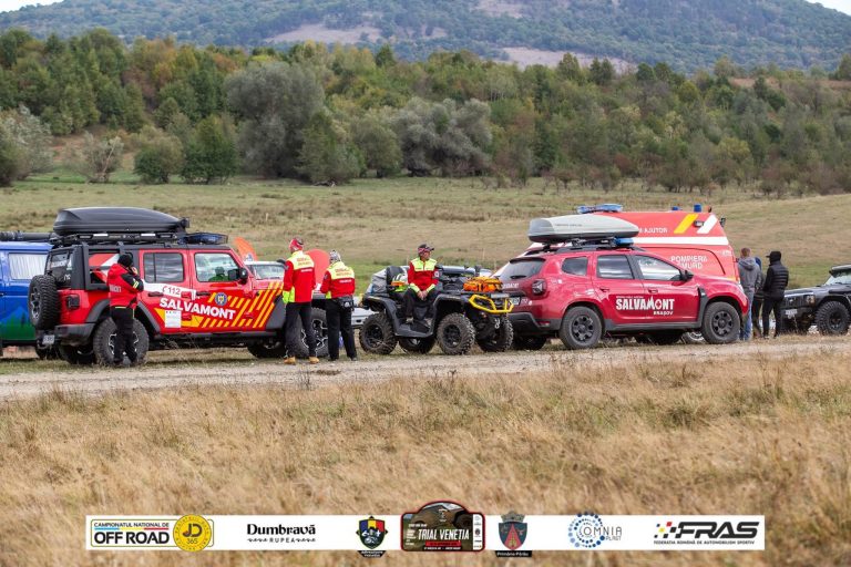 Eveniment la Veneția de Jos. Salvatorii montani și voluntarii au asigurat asistență de specialitate  la competiția de off-road ,,Trial Veneția“