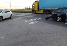 Accident rutier pe DN1, la ieșirea din Codlea spre Făgăraș. Trafic blocat