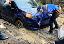 Patru persoane s-au împotmolit pe drum spre Chilia Părintelui Arsenie, dar le-au salvat jandarmii